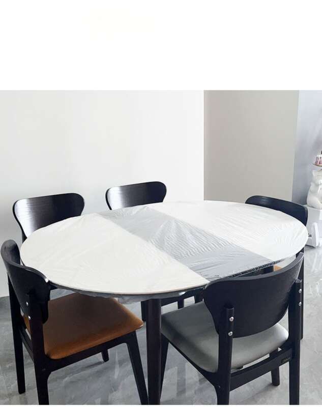 Tovaglia rettangolare trasparente per ristoranti, monouso con coulisse, fascia elastica spessa per uso domestico_voghion.com