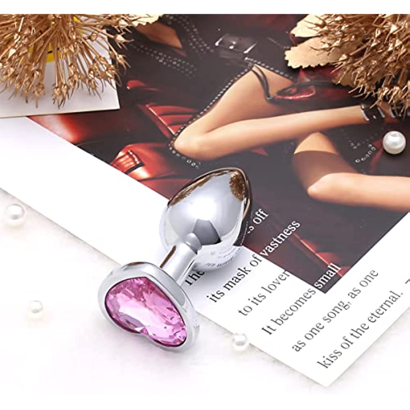 Edelstahl 2,8 CM Anal Plug Herz Metall Butt Plug Sex Spielzeug für Frauen Mann Wasserdicht Schmuck Perlen Erwachsene_voghion.com