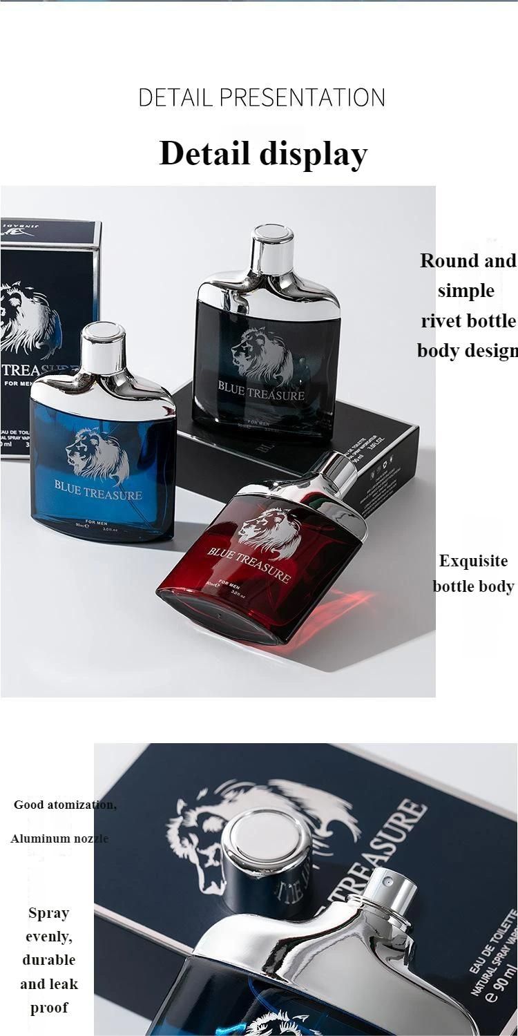 Herenparfum met een langdurige, frisse bloemengeur versterkt de mannelijke charme en aantrekkingskracht. Het heeft een elegant donkerblauw flesontwerp._voghion.com