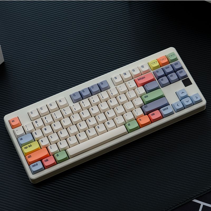 2410XDA Płócienna sublimacja cieplna 5-stronna klawiatura mechaniczna PBT nasadki klawiszy krzyżowe_voghion.com