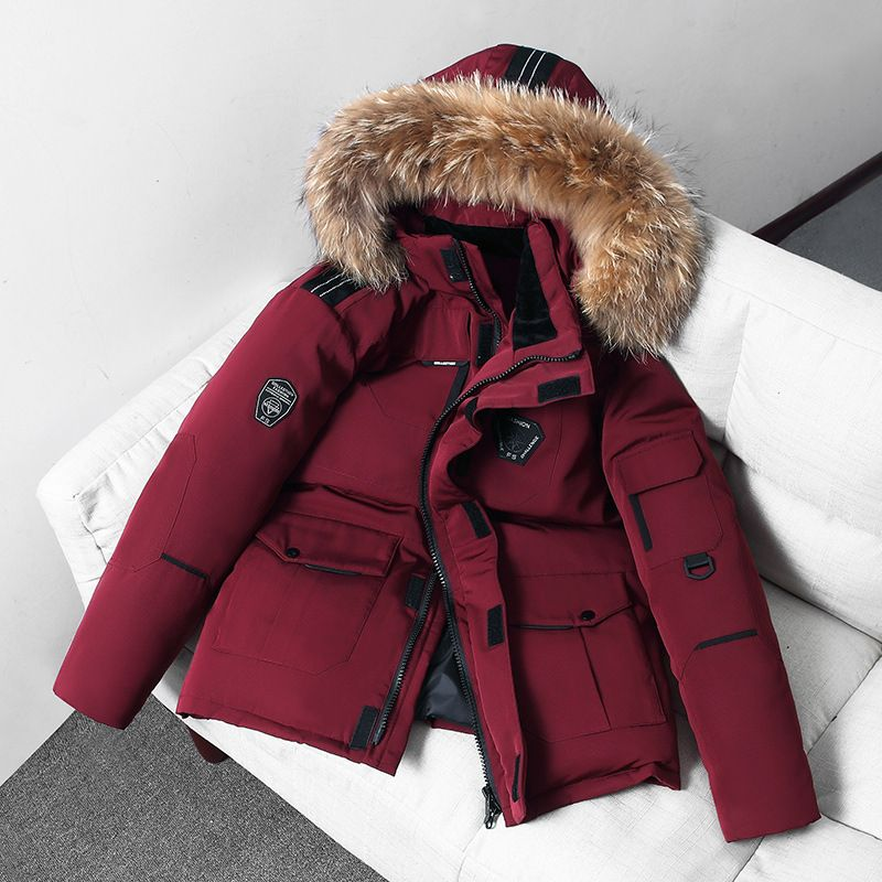 Running jacket the same men's and women's lovers Korea Parker Canada work clothes thickened warm goose down j_voghion.com