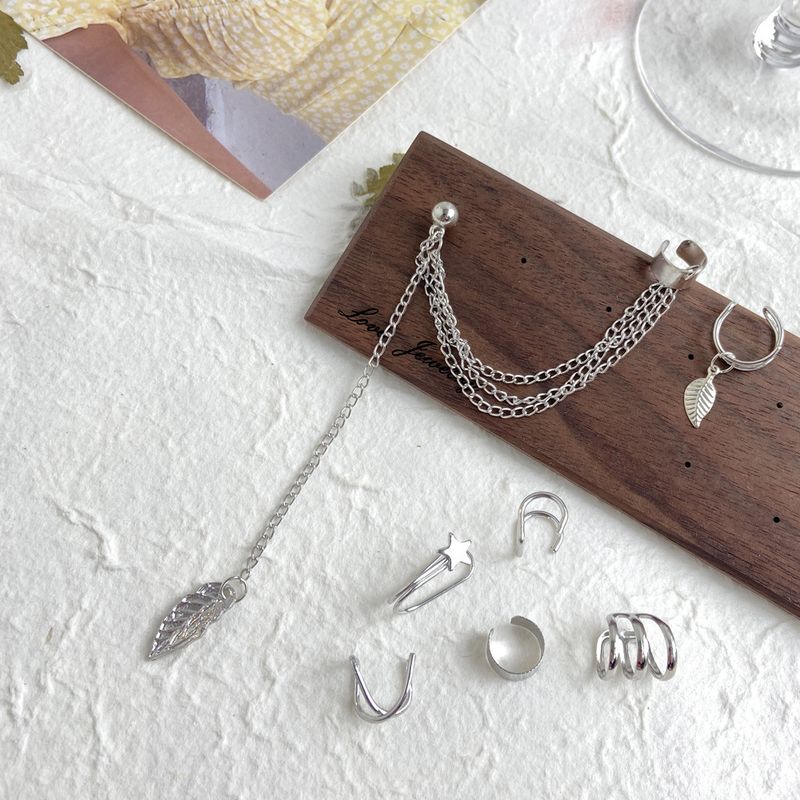 European and American cross border personality creative simple temperament fashion earrings bow ear hook no ear piercing ear clip set_voghion.com