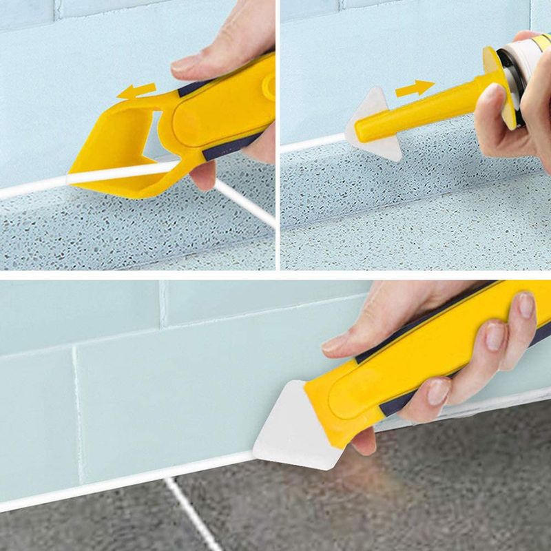 Professional 16-Piece Grout Tool Set - Grout Spreader, Caulking Scraper, Silicone Applicator For Tile & Glass_voghion.com