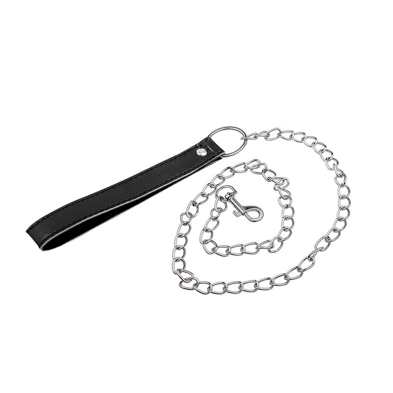 Slave Restraint Dog Leash Anti-Bite Collar Lead Rope Metal Chain BDSM Bondage Coupleas Flriting Adult Products_voghion.com