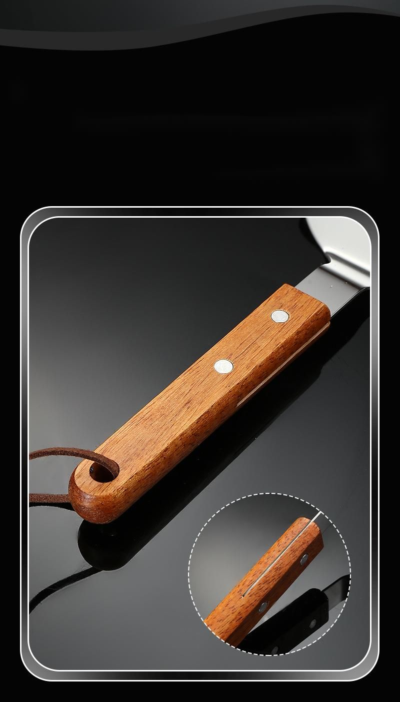 Piccolo utensile per bistecche, portatile, per pancake, barbecue, pizza, cibo da strada, teppanyaki, spatola da cucina_voghion.com