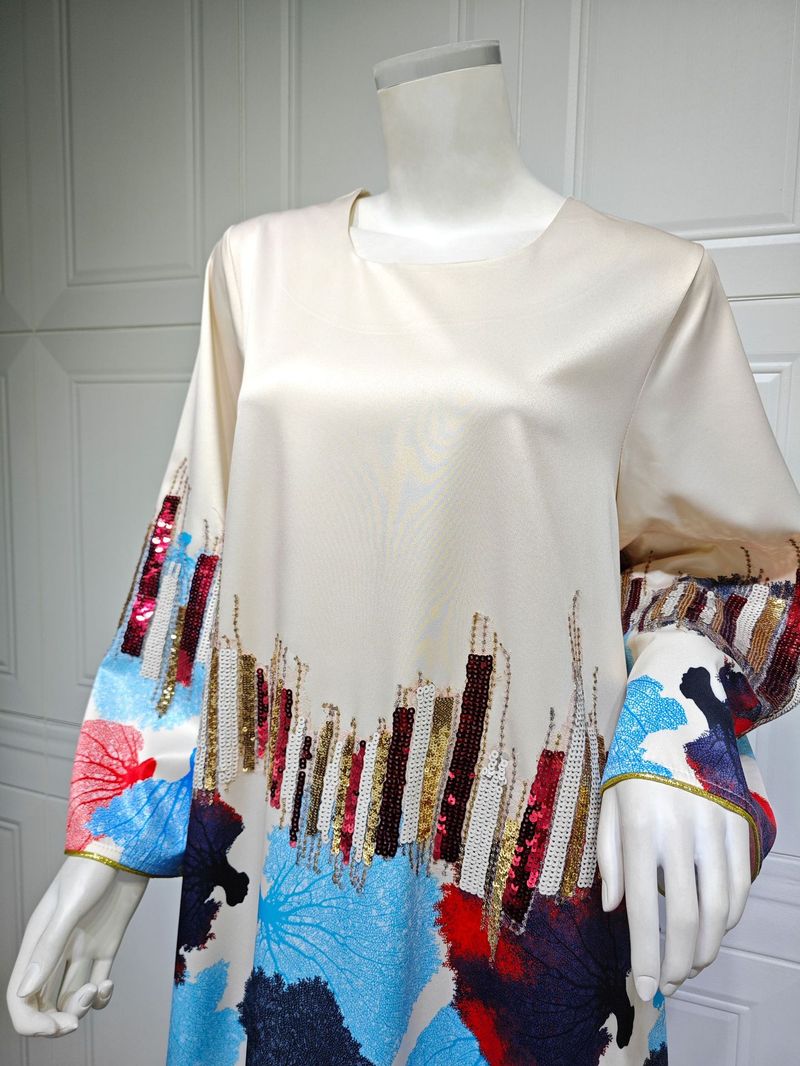 Muslimische Abaya Mit Seilstickerei, Damenrobe, Traditionell, Modern, Wunderschön, Ramadan_voghion.com