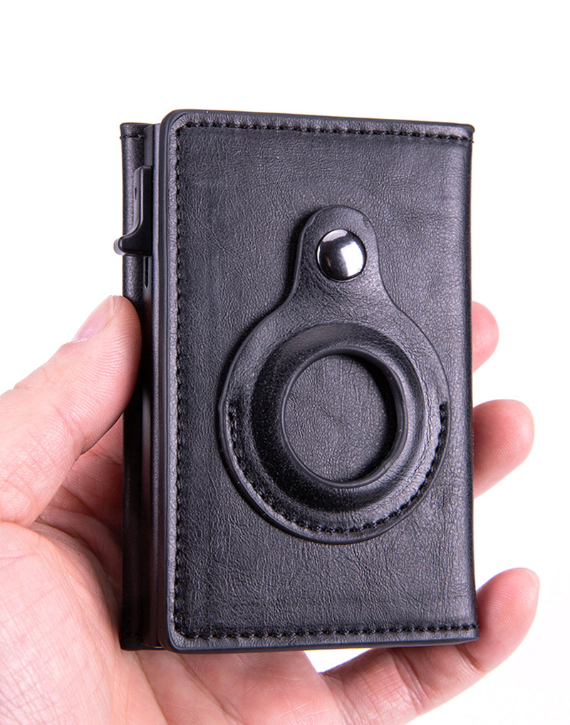 Bycobecy jauns Airtag maks vīriešiem Carbon Fiber Fashion ID kredītkartes turētāja futrālis Rfid Slim Airtag Slide Wallet_voghion.com