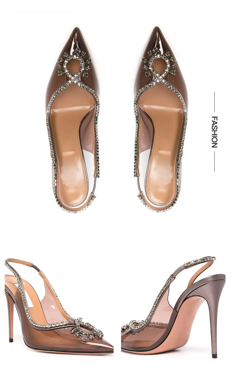 Scarpe da donna con strass, stile a punta, cintura trasparente, scarpe con tacco a spillo di tendenza alla moda_voghion.com