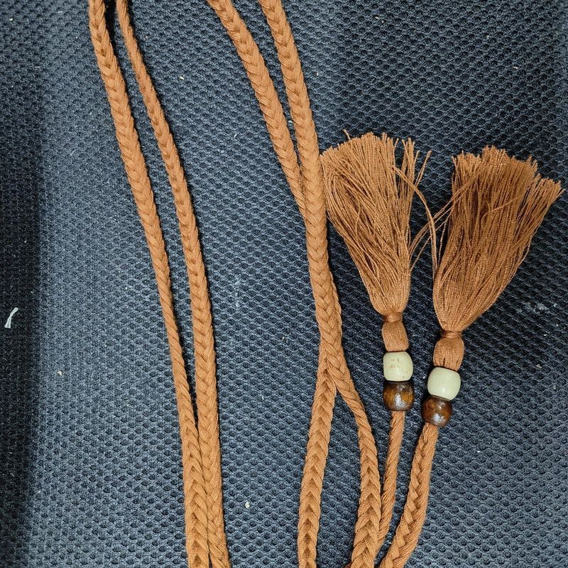 Cintura con nappa e nodo lungo da donna, con catena intrecciata in cotone con gonna, corda per vita stretta, all'ingrosso_voghion.com