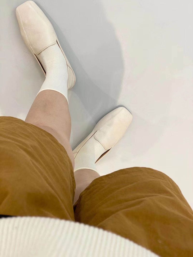 Retro Frühling und Sommer Fee Stil weiche Lederschuhe Pedal_voghion.com