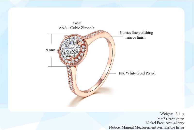 Misty Moon Classic Anello di fidanzamento da donna Micro set AAA Zircone placcato platino Anello con diamanti Gioielli_voghion.com