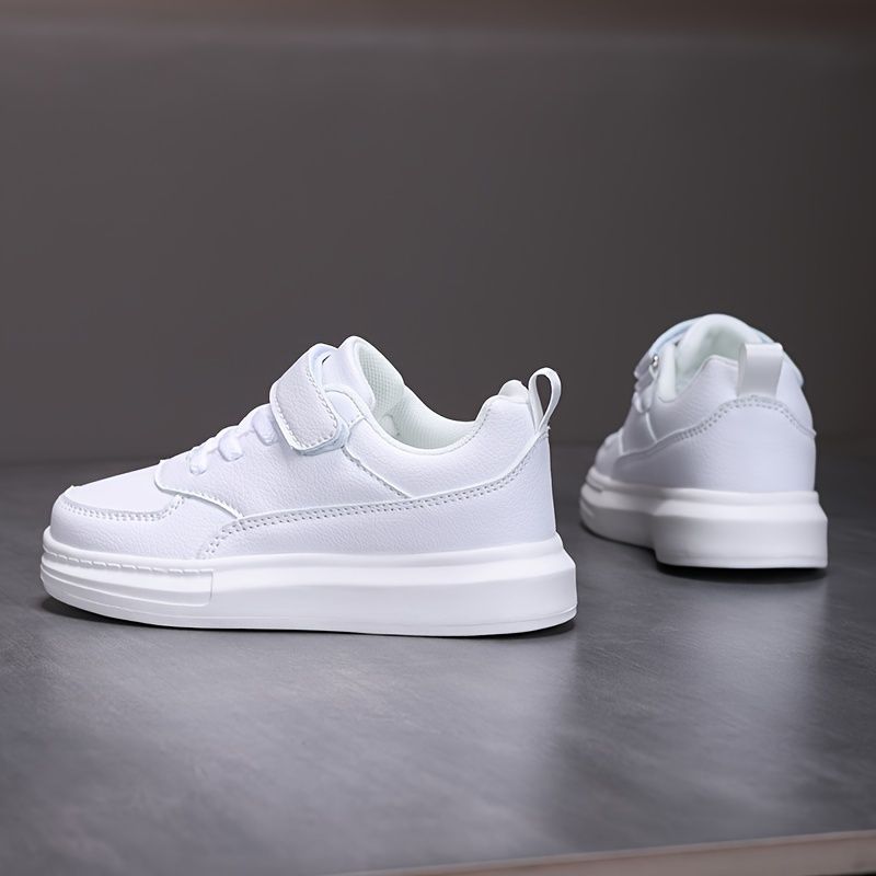 Boy's Solid Skate Shoes, Lace Up Comfy Non Slip Stree Style Sneakers For All Seasons Outdoor Workout Activities_voghion.com