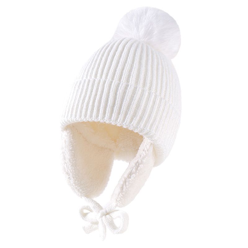 Abbigliamento per bambini Cappello per bambini lavorato a maglia Protezione per le orecchie del bambino e cappello in filo soffice_voghion.com