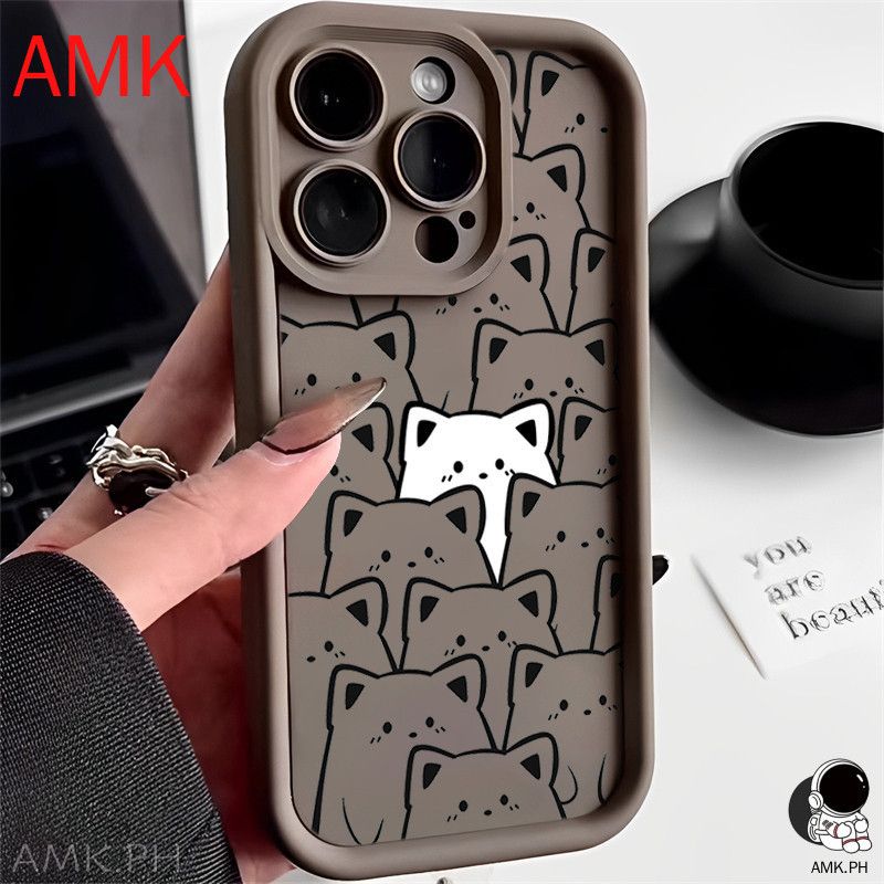 Redmi Note 13 12s 12 11 11s 10s 13C 12C 10C 10 9T 8 Pro Plus 9A 9C 10A 5g Carino Semplice Nero E Bianco Gatto Antiurto Lente Protezione Custodia Custodia_voghion.com