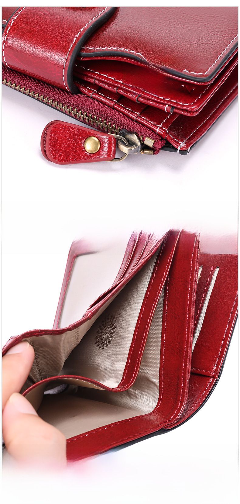 Women's wallet short Korean fashion buckle clutch girl's change bag multi-function card bag_voghion.com