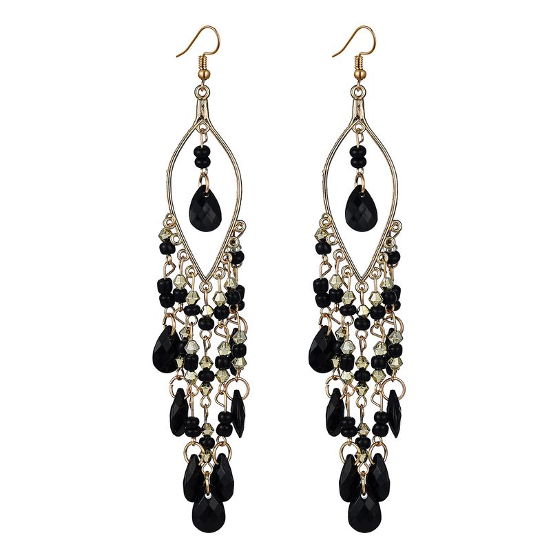 Bohemian lange oorbellen damesmode overdreven waterdruppel franje oorbellen temperament oor sieraden_voghion.com