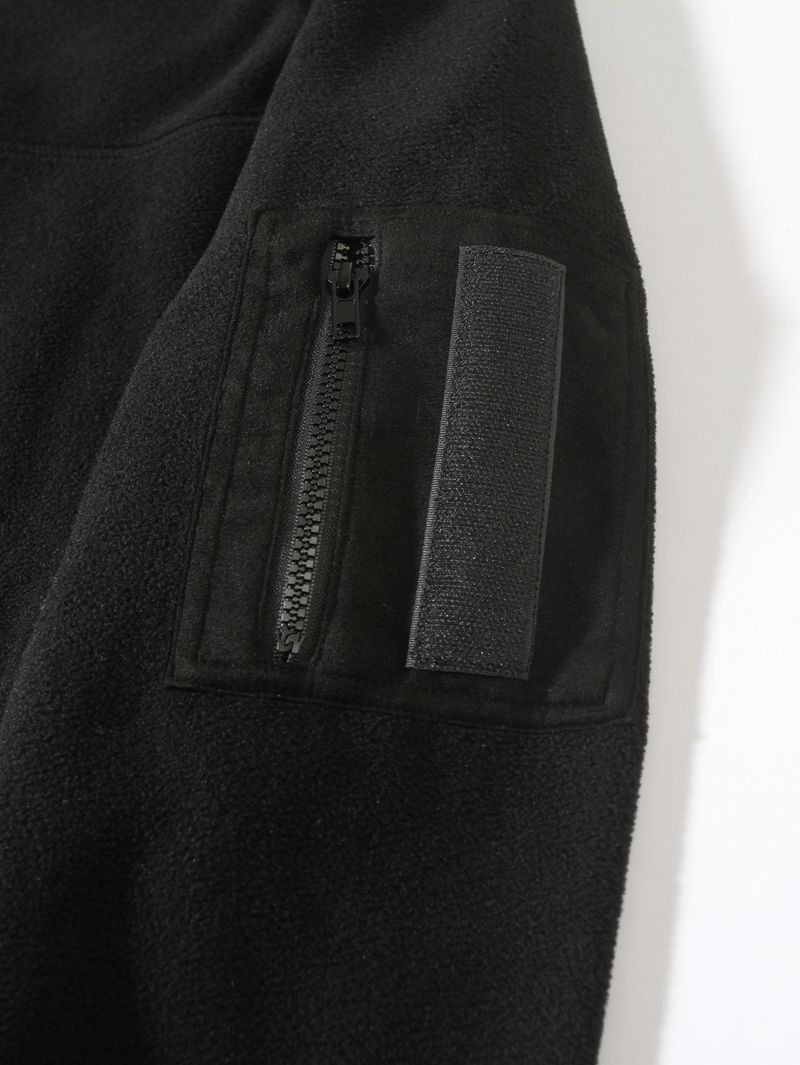 Herren Slim Fit Stehkragen Fleece Pullover Winter Casual Kapuzenjacke für Outdoor & Alltag_voghion.com