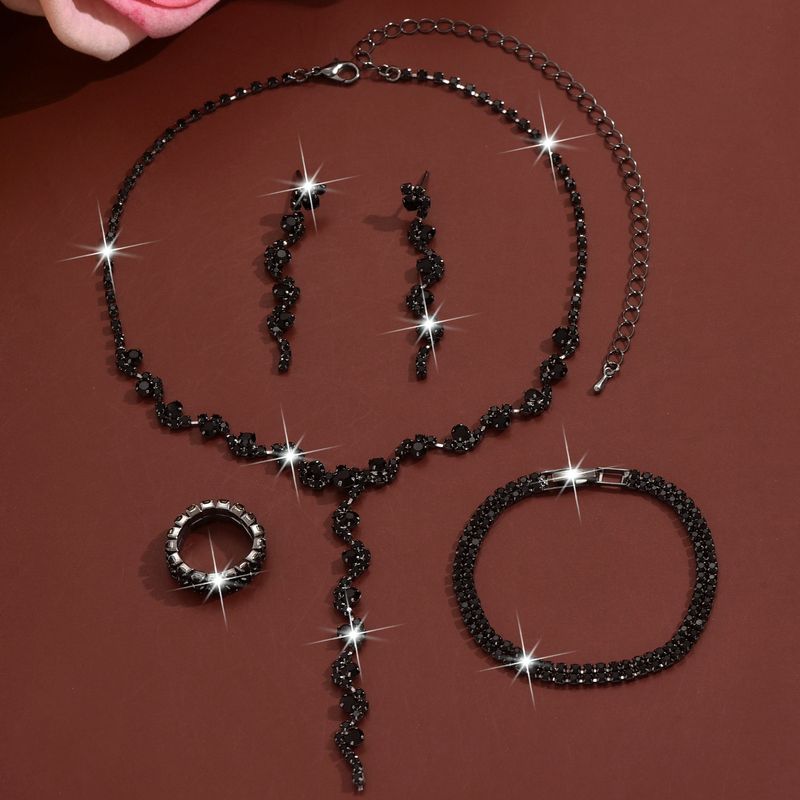 Women’s Jewelry Set Fashion Jewelry Wholesale Jewelry Set Women's Fashion Wedding Tassel Silver Necklace Set_voghion.com