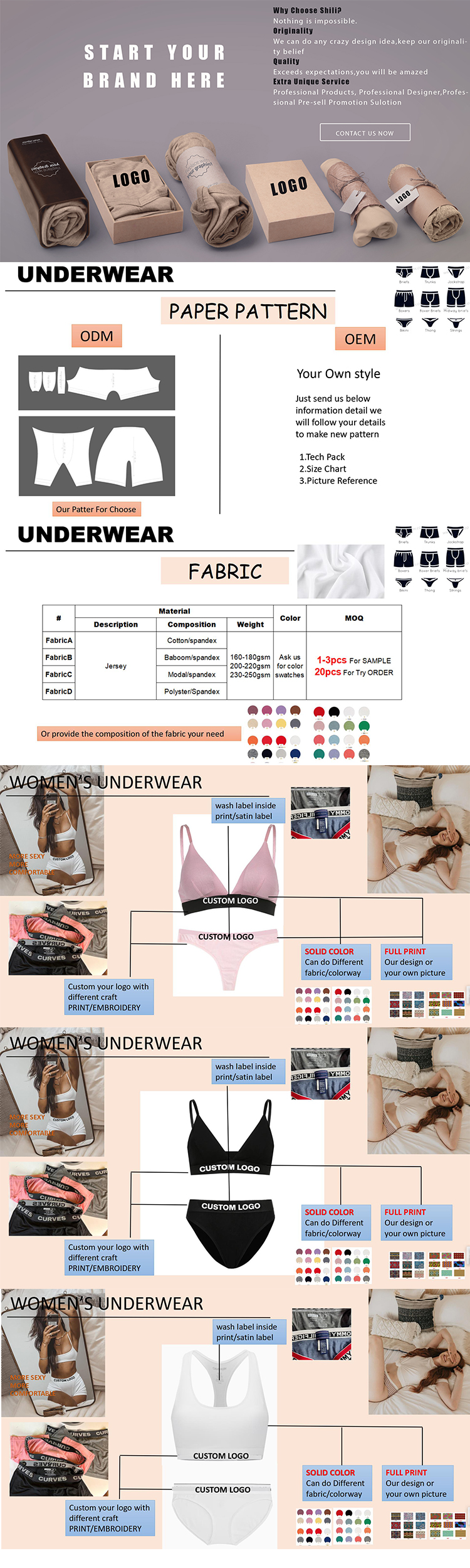Benutzerdefinierte Frauen Sexy Dessous Plus Größe Unterwäsche Set Damen Baumwolle Bikini Unterwäsche und BH Set_voghion.com