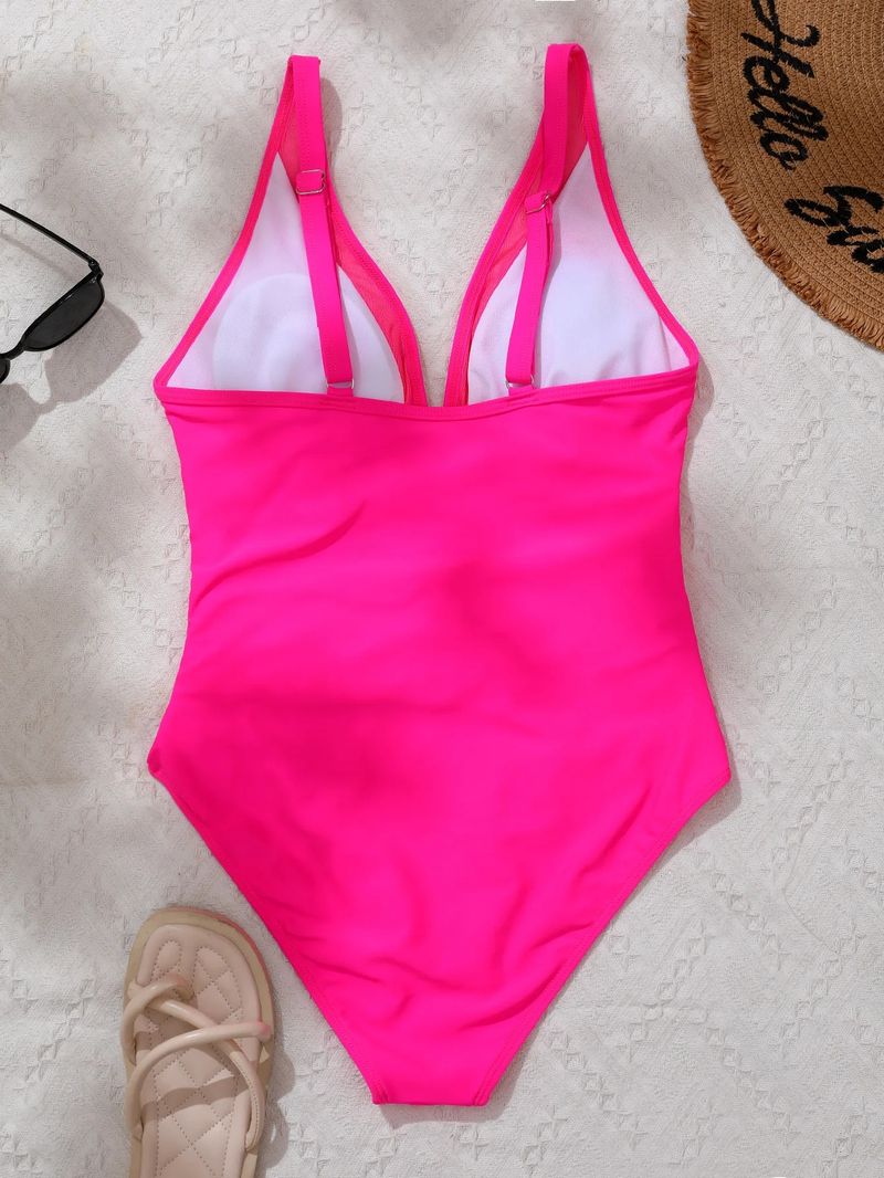 TUNIControl-Maillot Une Pièce Noir Femme, Tankini Plongeant, Maillot De Bain Push Up Pour Femme_voghion.com