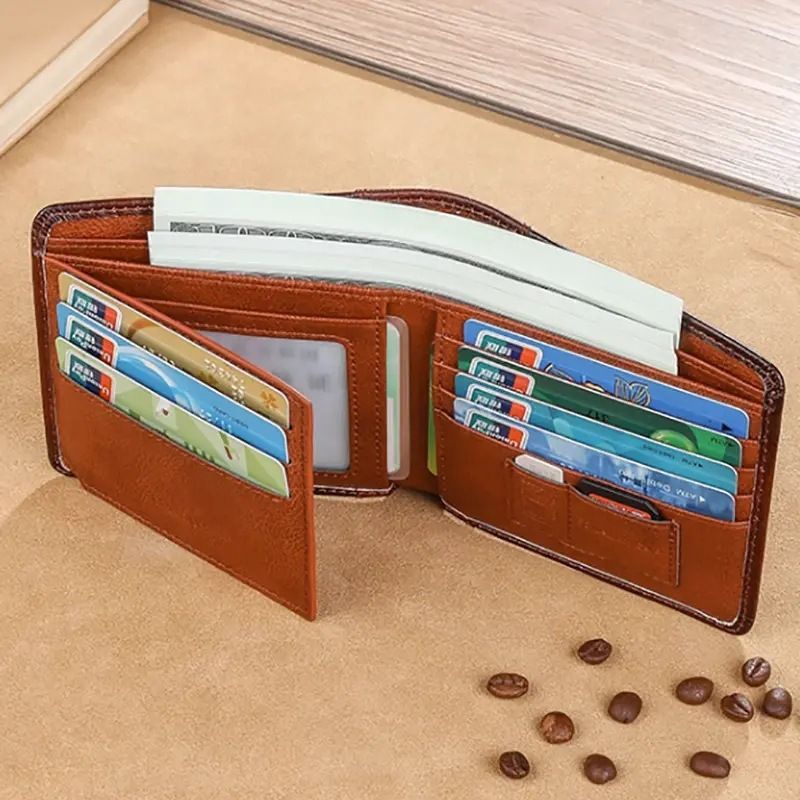 Cartera de cuero genuino antirrobo estilo vertical con 70 % de descuento en la capa superior de piel de vaca para hombre_voghion.com
