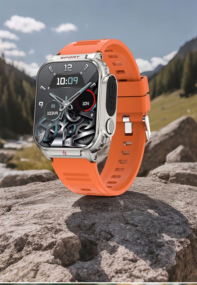 P60 Bluetooth Smartwatch met bloedzuurstof- en bloeddrukmeting, multisporttracking, HD-touchscreen, compatibel met iOS en Android_voghion.com