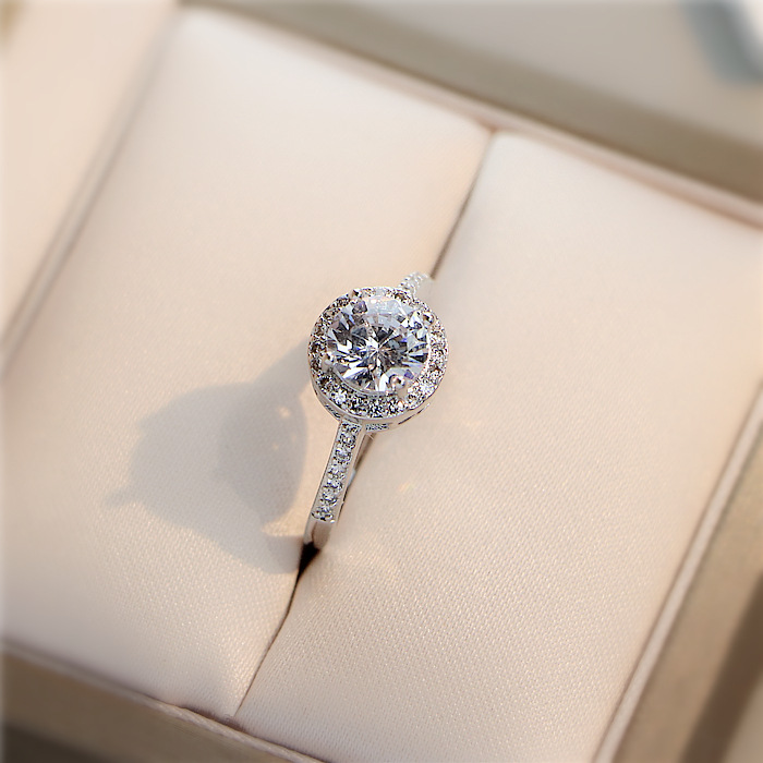 Un carato per donna, stile coreano e giapponese, zircone semplice e alla moda, moissanite simulata, anello di proposta_voghion.com