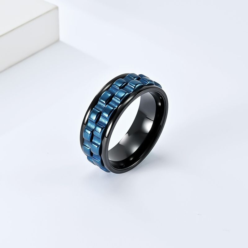 Anello di decompressione con ingranaggi rotanti per alleviare l'ansia, design di lusso leggero in titanio, gioielli in acciaio per le mani_voghion.com