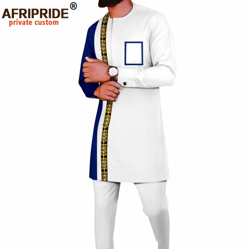 Ropa de hombre Chaqueta y pantalón casual de algodón de color liso para hombre_voghion.com