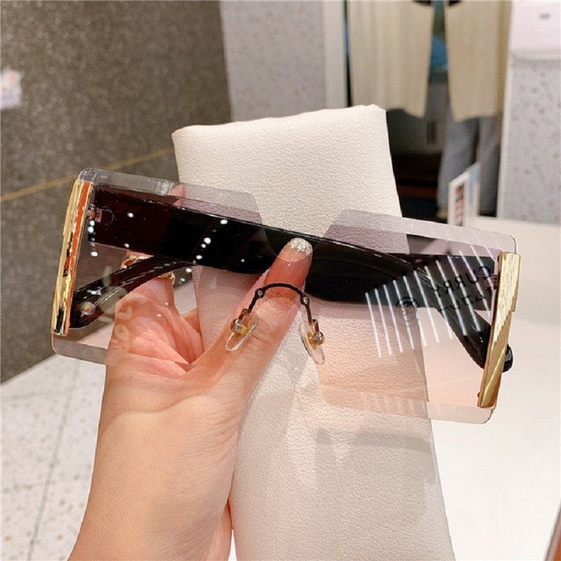 European and American fashion full frame large frame sunglasses one-piece double beam driving sunglasses anti-ultraviolet cross-border wholesale_voghion.com