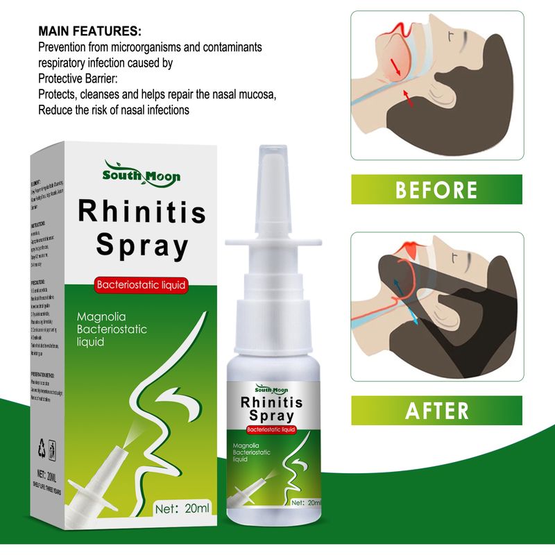 South Moon Nasal Litong Spray Limpiador Nasal Suave para Aliviar las Molestias Nasales Spray para el Cuidado Corporal_voghion.com