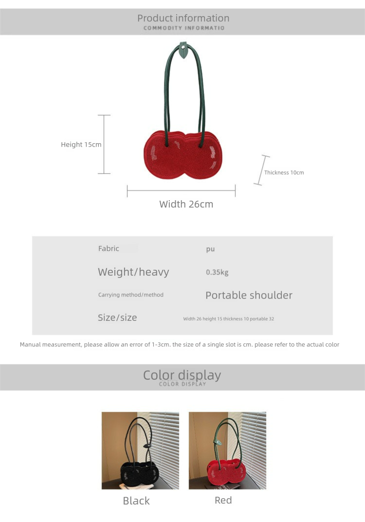Borsa a tracolla versatile da donna, nuova, fresca e artistica, con tracolla piccola, estiva 2025, in ciliegio creativo unico_voghion.com