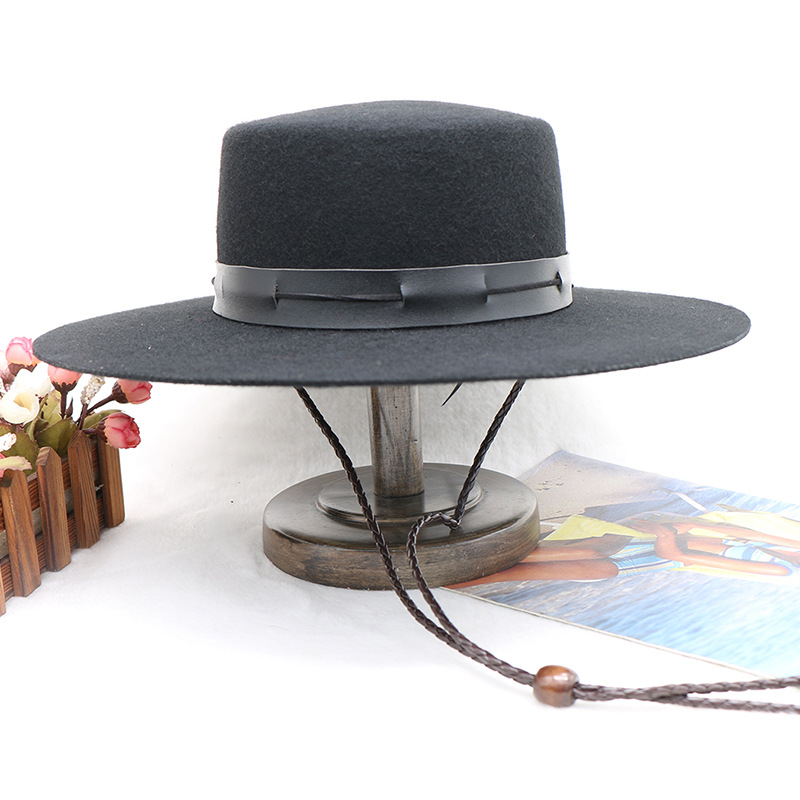 Cappelli di lana caldi cappelli autunnali e invernali Cappelli piatti cintura inglese francese a tesa larga_voghion.com