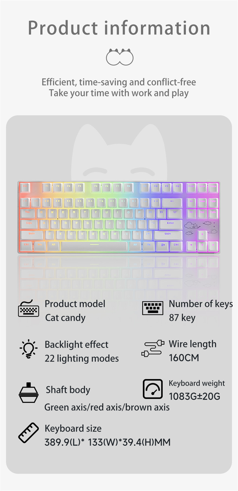 Métal mat nouveau panneau ing couleur clavier mécanique filaire clé de rétroéclairage coloré jeu d'interface USB hors ful_voghion.com