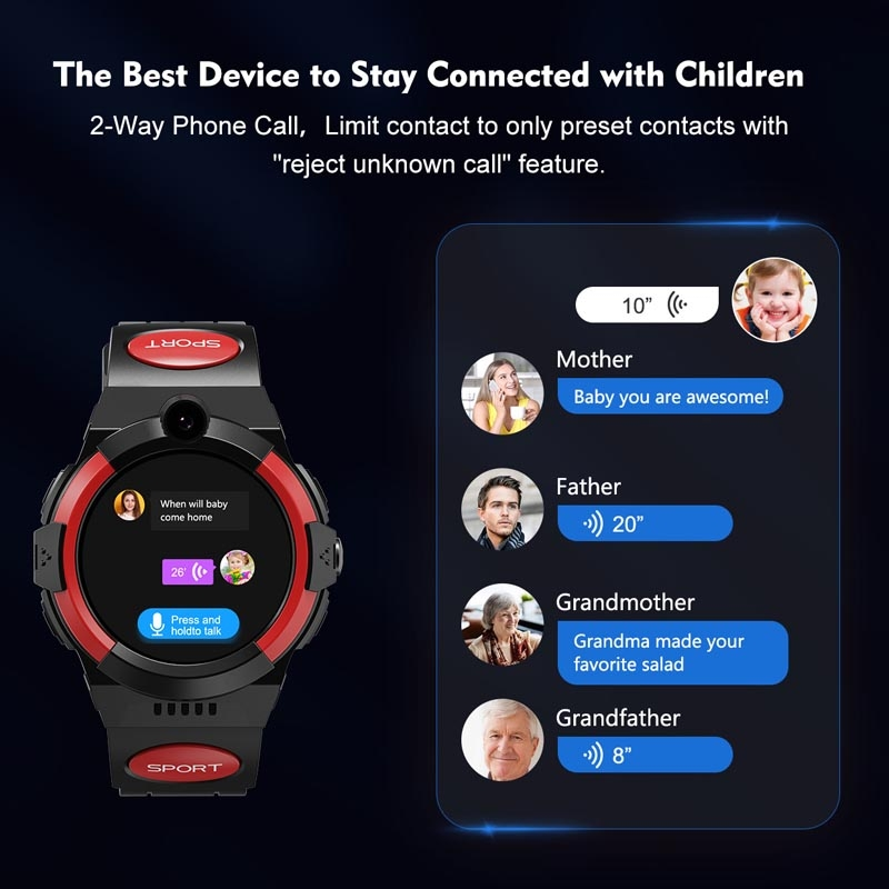 LT32 European Edition 4G wasserdichte Touch-Video-Fotografie GPS-Kindertelefon-Smartwatch (rot)_voghion.com