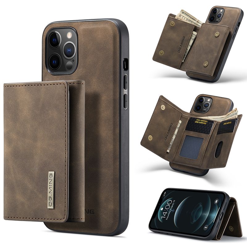 M1 iPhone 12 Pro Maxille magneettinen lompakkokotelo 12 2-in-1 jaettu nahkainen matkapuhelimen suojakotelo_voghion.com
