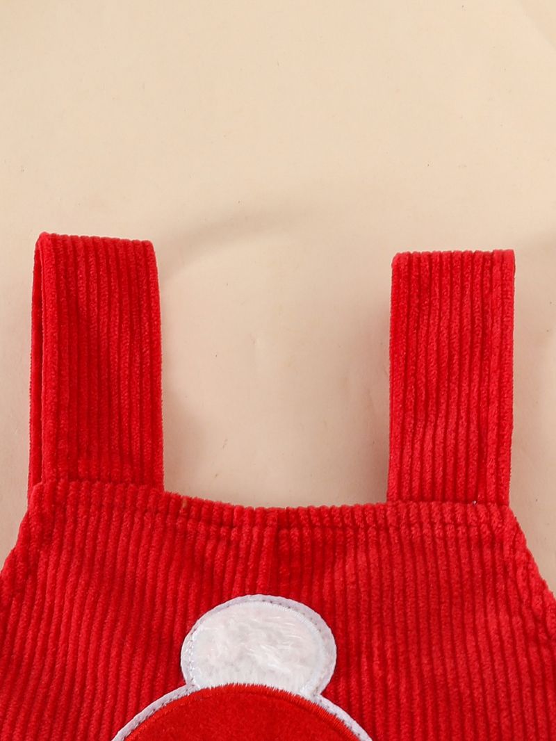 Adorable Baby Girls' Corduroy Jumper Dress Set With Floral & Sleeveless Top – 3-Piece Outfit (0-18M, Soft & Cozy, Animal Print)_voghion.com