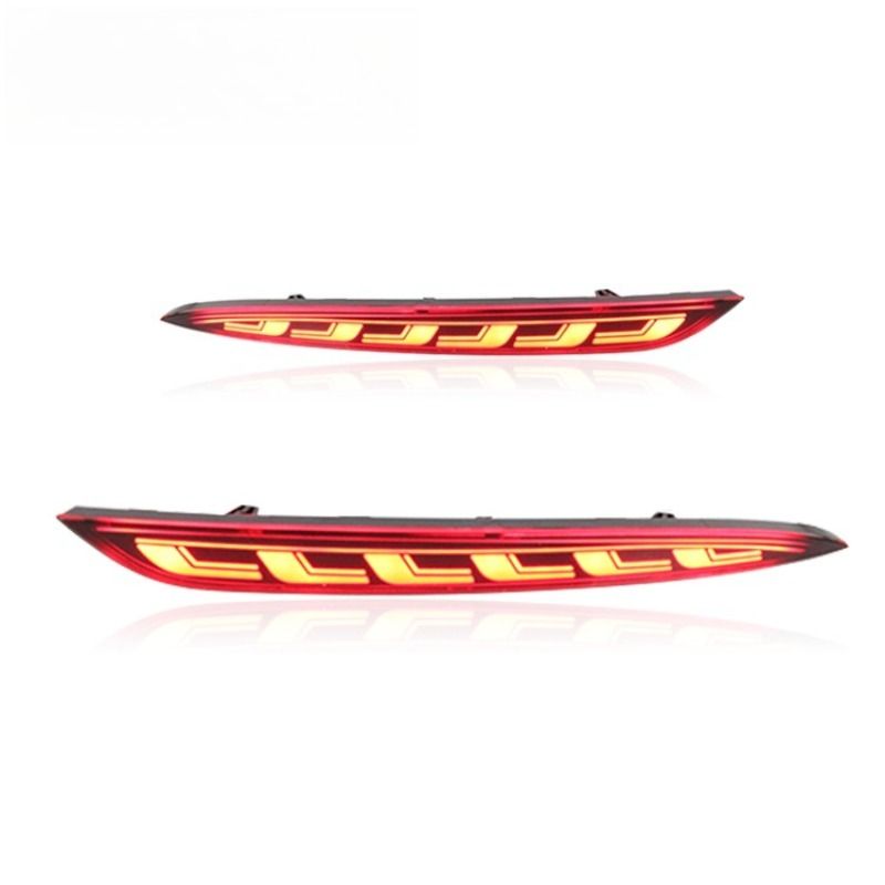 Für Tesla Model Y 2020-2022 1 Paar LED-Heckbalkenlicht Modifiziertes Heckstoßfängerlicht Nebelscheinwerfer DRL Blinker Bremsleuchte_voghion.com