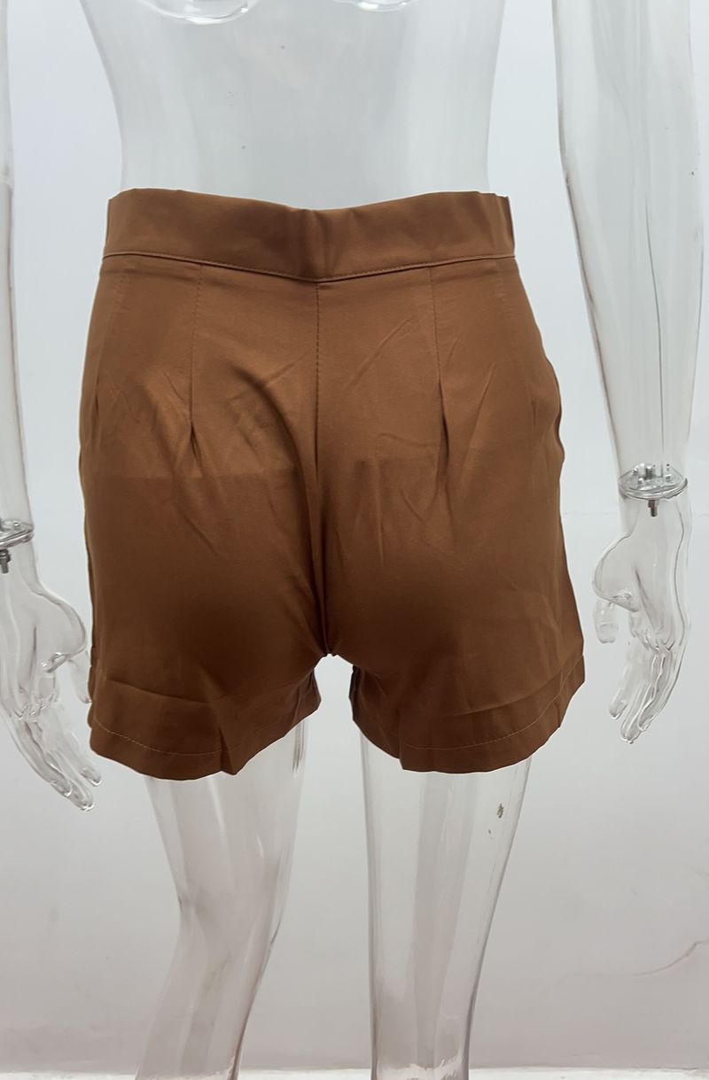Damenbekleidung Sommer Neues Temperament Anzug Set Einfarbige Anzugjacke Hohe Taille Shorts Zweiteiliger Anzug_voghion.com