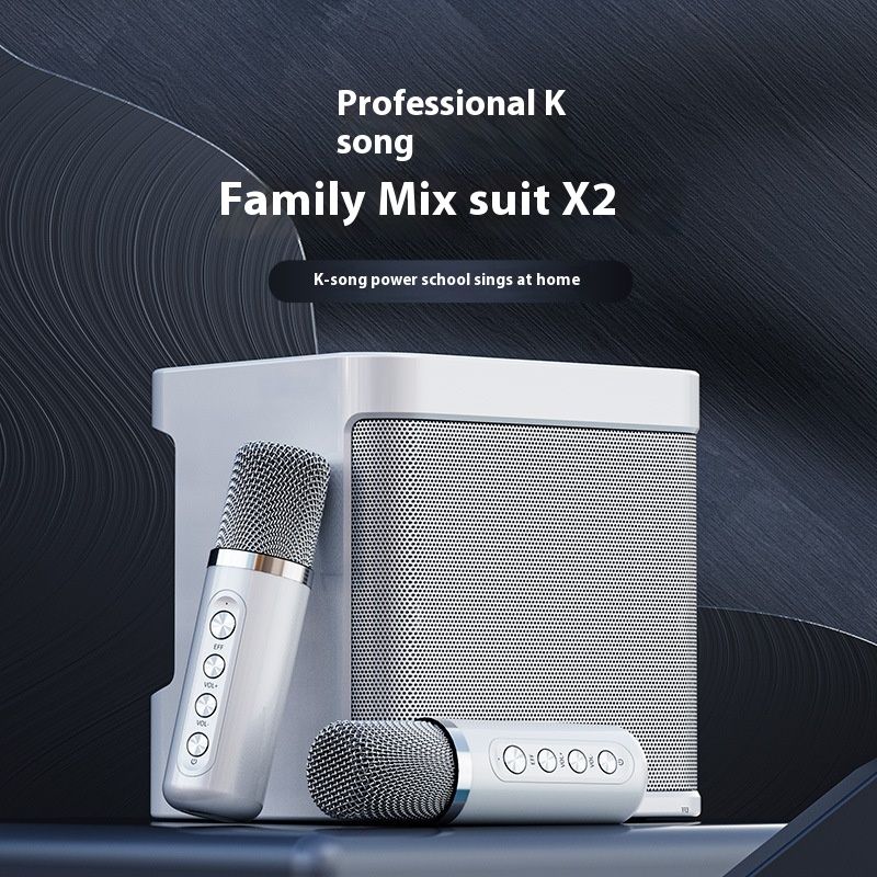 YS203 Heim-Karaoke-Lautsprecher-Set, singendes Karaoke, Bluetooth-Audio, integrierte Maschine, kabelloses Mikrofon_voghion.com
