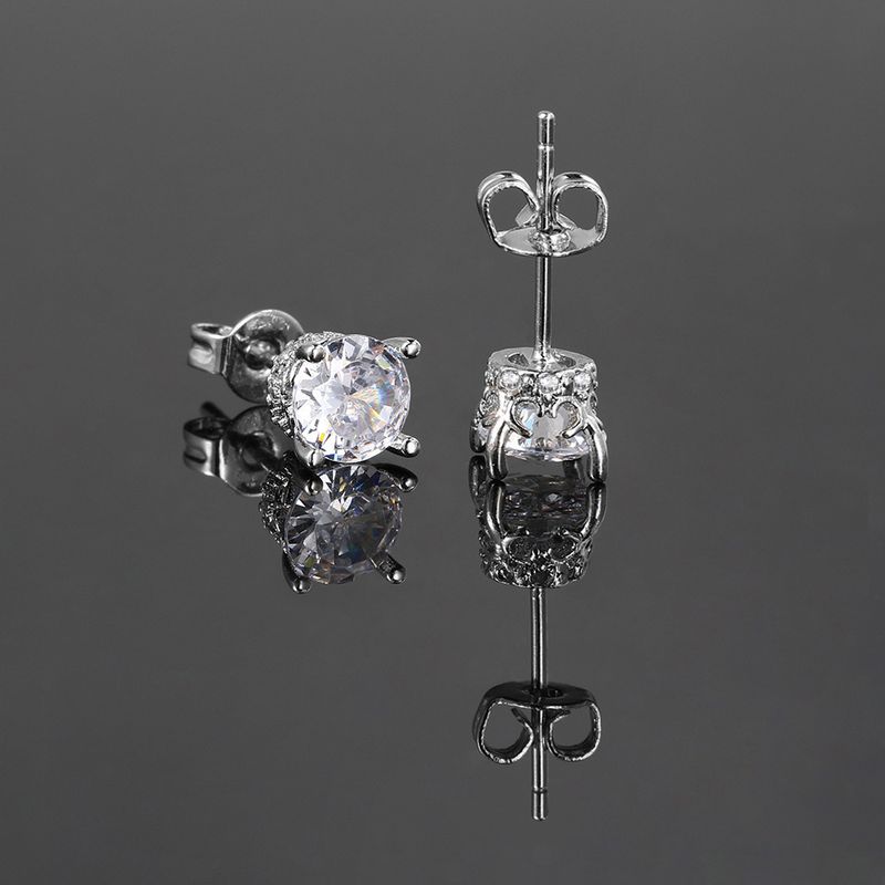 Unisex Claw Zircon For Women, Round Single Dia Earrings, Hot Selg Earrings_voghion.com