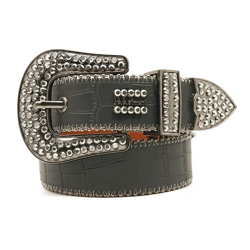 Água Mulheres Incrustadas Diamante Completo Agulha Fivela Punk Moda Tendência BBsimon Cinto Masculino_voghion.com