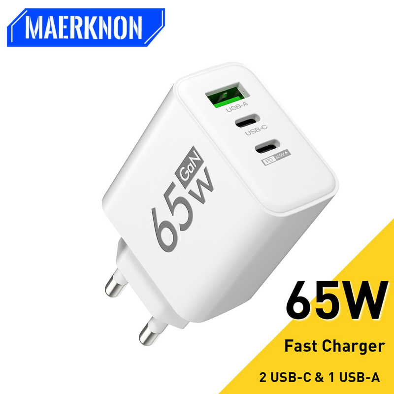 PD 65W USB C tip C punjač Quick Charge 3.0 4.0 QC3.0 QC4.0 Zidni brzi punjač za telefon adapter za napajanje za iPhone punjač_voghion.com