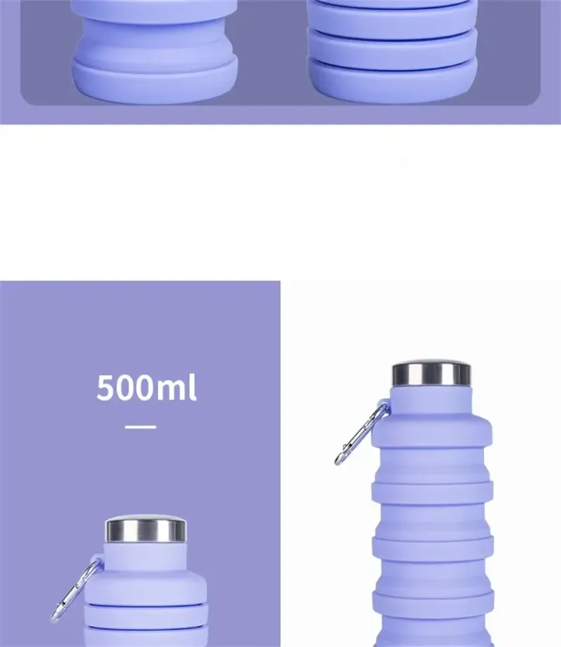Bouteille pliable peu encombrante - Outils de voyage en silicone_voghion.com