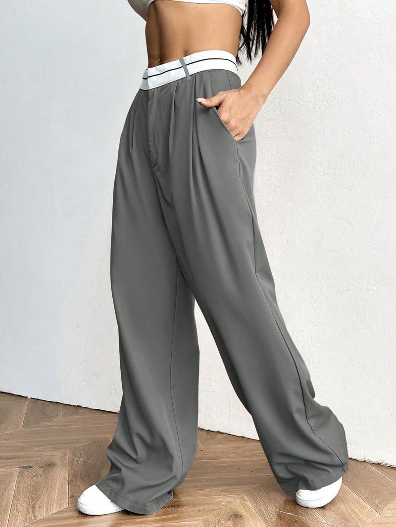 "Damesbroek met wijde pijpen en losse pijpen - Hoge taille, vloeiende broek voor de zomer, comfortabele en stijlvolle casual kleding"_voghion.com