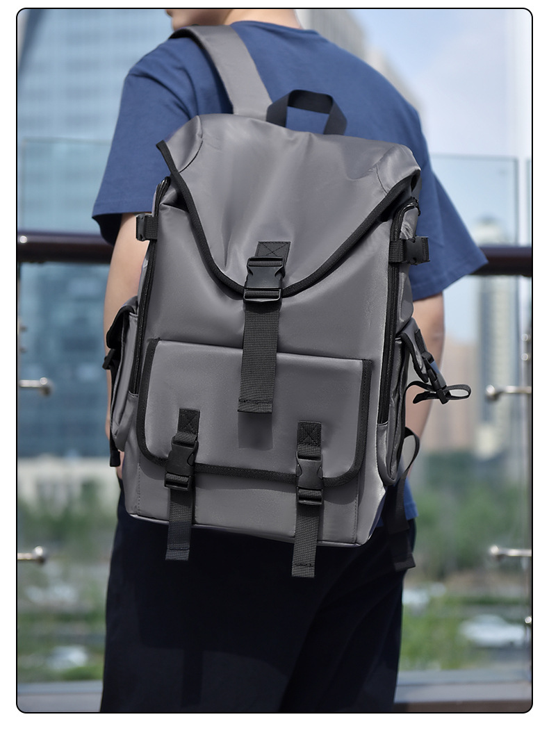 New Casual Backpack for Men, Simple and Large Capacity Backpack, Anti-theft and Pressure Resistant Backpack for Men's Travel Backpack_voghion.com