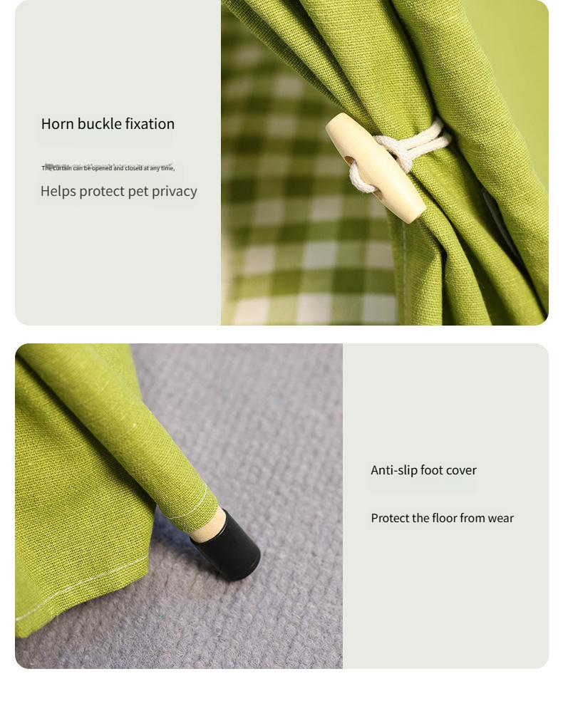 Tente pour animaux de compagnie, litière pour chat, tente pour chat, chambre amovible et lavable, niche de petite et moyenne taille, villa pour chat_voghion.com