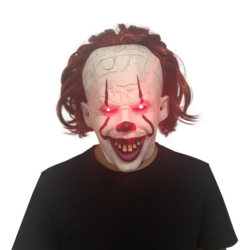 Halloween Mask Luminescent Stephen King's It Mask Pennywise Horror Clown Joker Mask Clown Mask Halloween Cosplay Costume Props_voghion.com