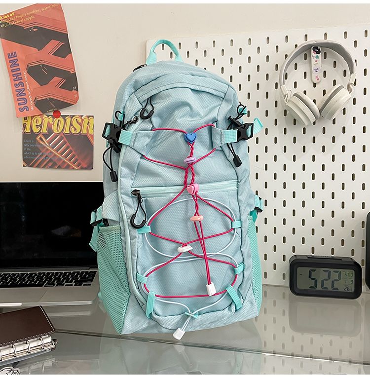 Bolsa de trabajo estilo montaña, deportiva, resistente al agua, para senderismo, ligera, para portátil, moderna, versátil, para estudiantes universitarios._voghion.com