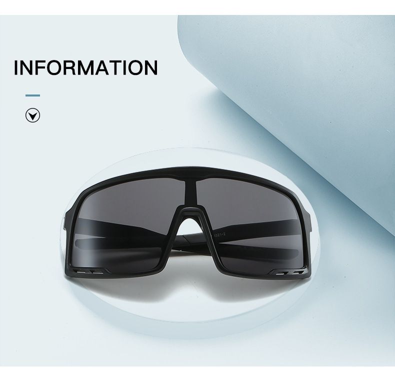 Occhiali da ciclismo alla moda Occhiali da sole riflettenti al mercurio abbaglianti Occhiali da sole con montatura grande a specchio per sport all'aria aperta_voghion.com